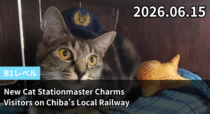 New Cat Stationmaster Charms Visitors on Chiba's Local Railway